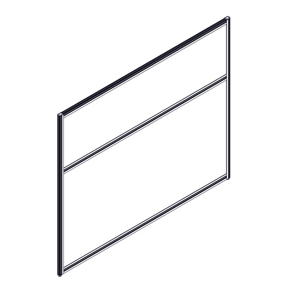 Секция комбинированной перегородки RP115SL140 Bravo grey/Серый 1400х22х1115 в Иваново 