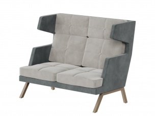 Алдо Диван двухместный высокий с декором из пуговиц ALDB-02 1430*960*1180