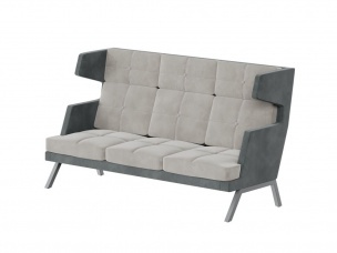 Алдо Диван трёхместный высокий с декором из пуговиц ALDB-03 2010*960*1180