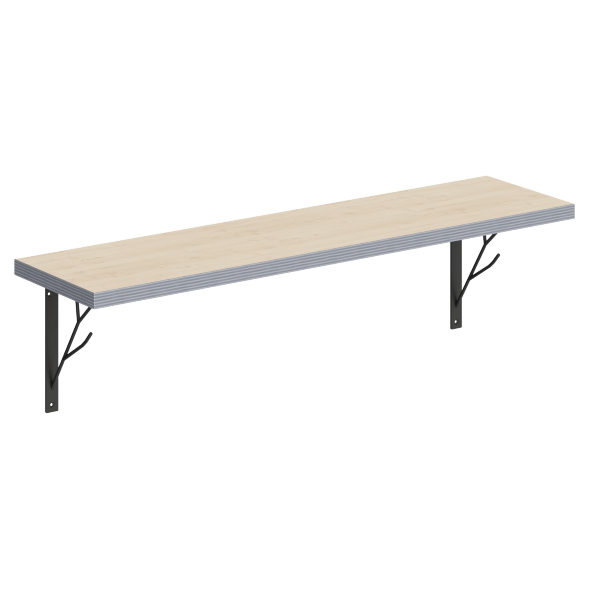 Полка с полкодержателями SH1-TREE 830х210х222 COFFEE