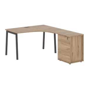 Стол эргономичный с тумбой ELCET 1318(R) 1360х1880х750 EDIS