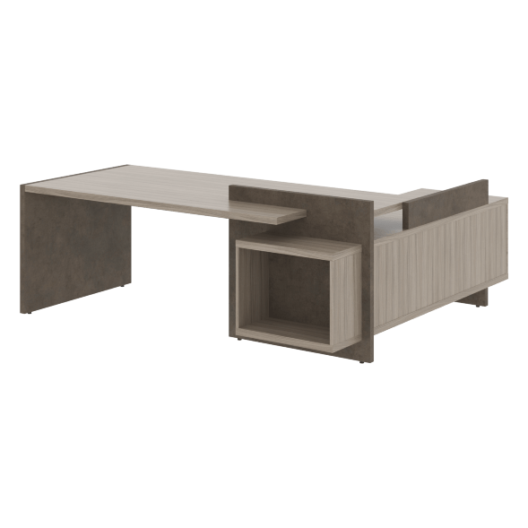 Стол СФ-531201 Дрифтвуд/Бетон чикаго темно-серый 2200х1996х840 WOOD&amp;amp;STONE