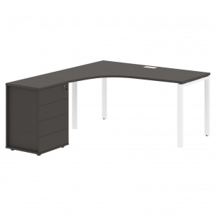 Стол эргономичный с тумбой EUCET 1518(L) 1560х1880х750 EDIS