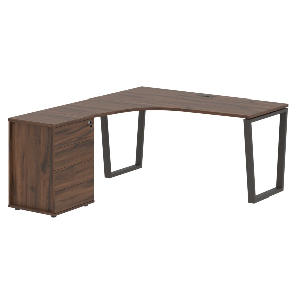 Стол эргономичный с тумбой EVCET 1518(L) 1560х1880х750 EDIS