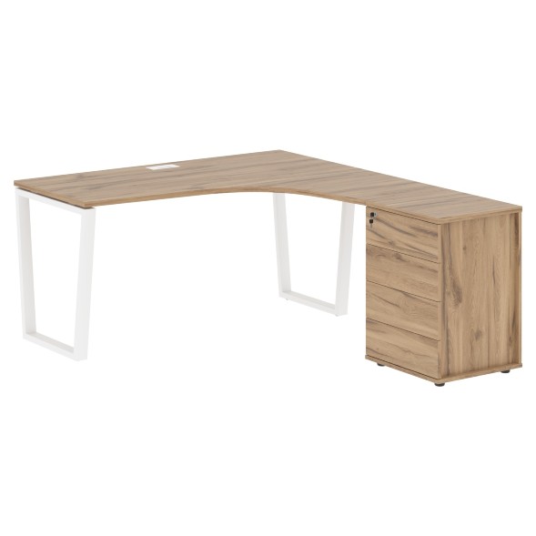 Стол эргономичный с тумбой EVCET 1518(R) 1560х1880х750 EDIS