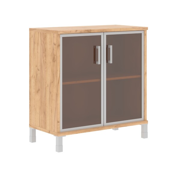 Шкаф низкий со стеклянными дверьми в AL-рамке B 410.4 900х450х920 BORN