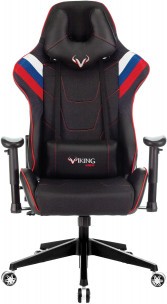 Кресло игровое Zombie VIKING 4 AERO белый/синий/красный искусст.кожа/ткань с подголов. крестовина пластик