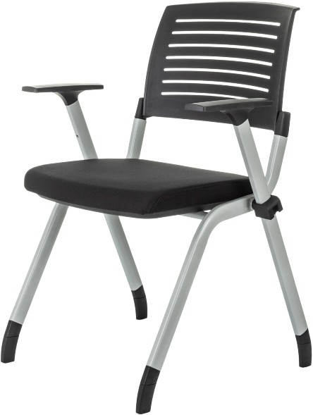 Стул Бюрократ X-Click черный на ножках металл серый