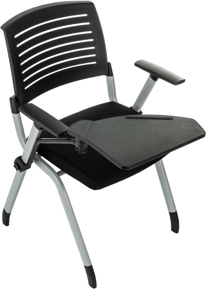 Стул Бюрократ X-Click-PP черный со столиком на ножках металл серый