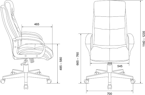Кресло руководителя Бюрократ CH-824 эко